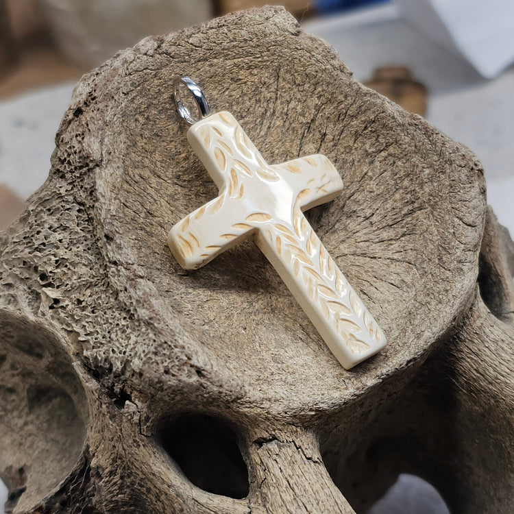 Woolly Mammoth Ivory Christian Crosses