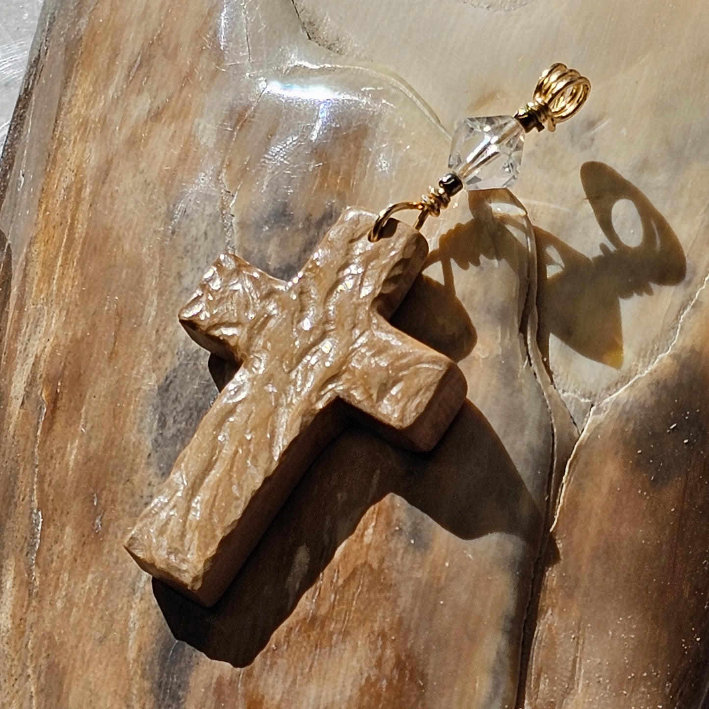 Boneyard Alaska Woolly Mammoth Ivory Christian Cross