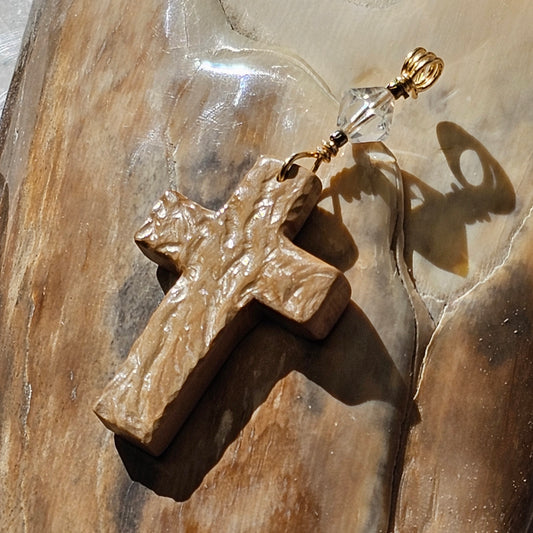 Boneyard Alaska Woolly Mammoth Ivory Christian Cross
