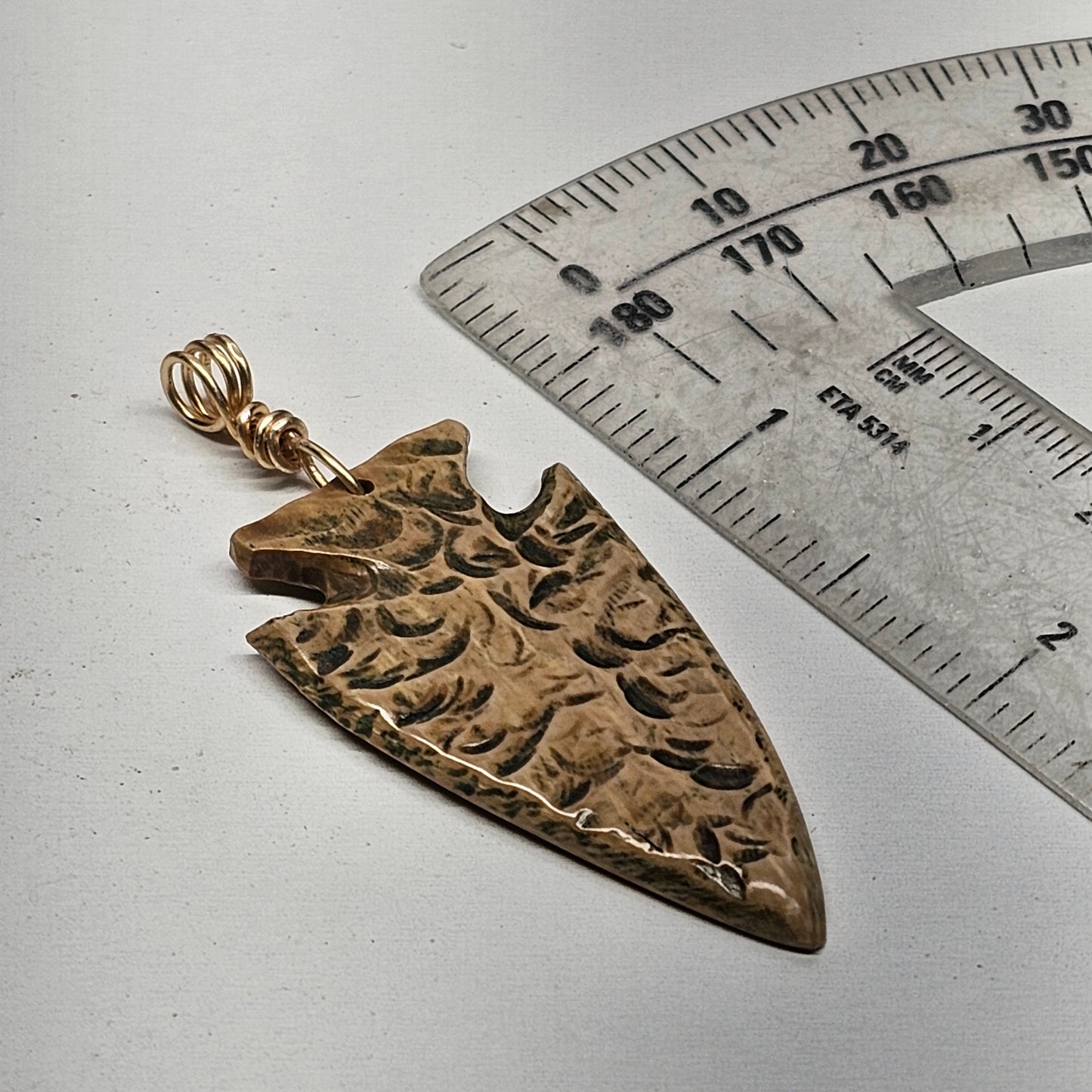 Boneyard Alaska Woolly Mammoth Ivory Arrowhead Pendant