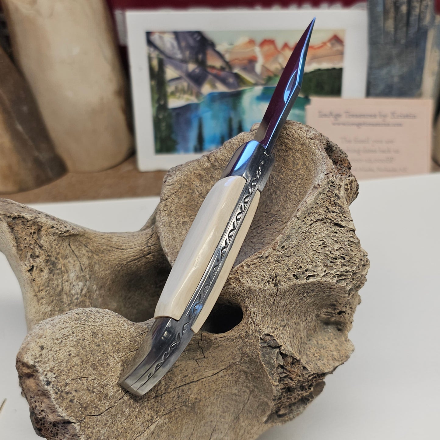 Boneyard Alaska Woolly Mammoth Grip Texas Toothpick Pocket Knife