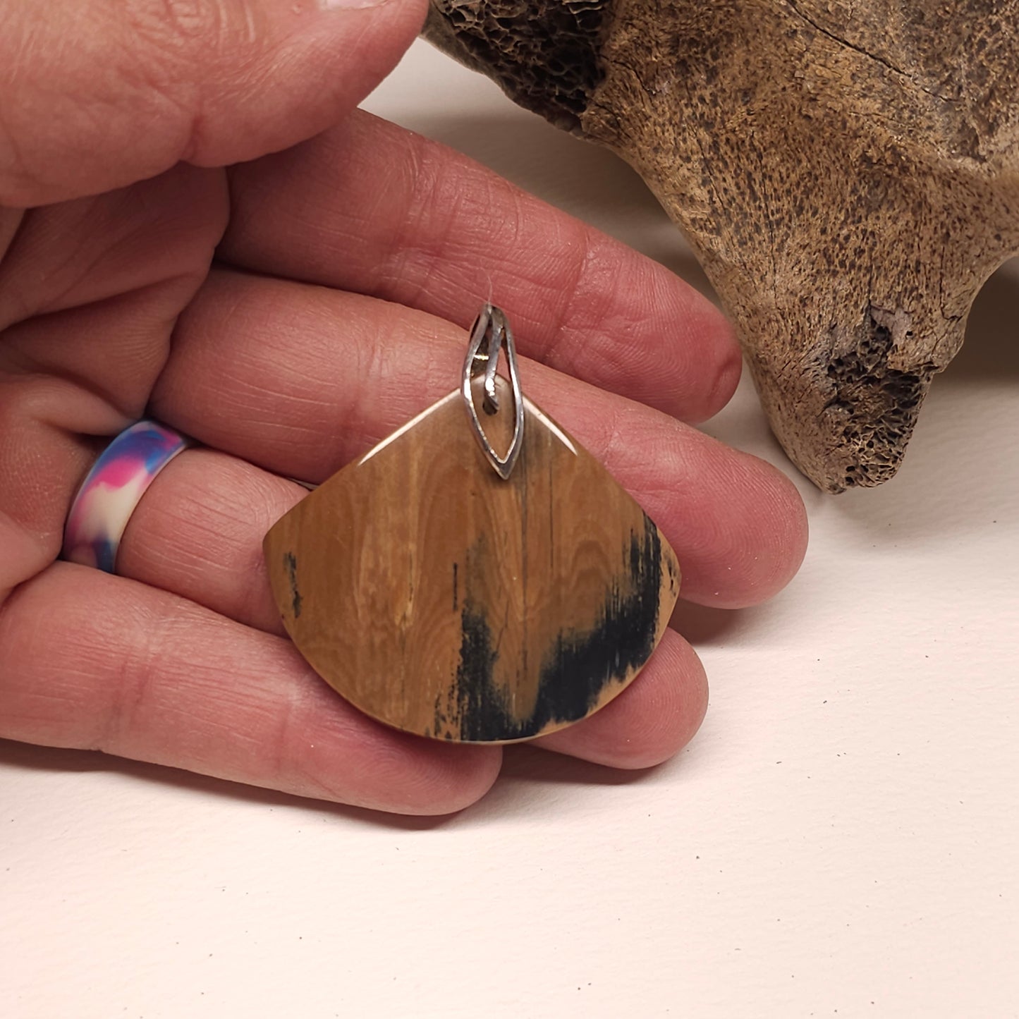 Boneyard Alaska Woolly Mammoth Ivory Bark Pendant