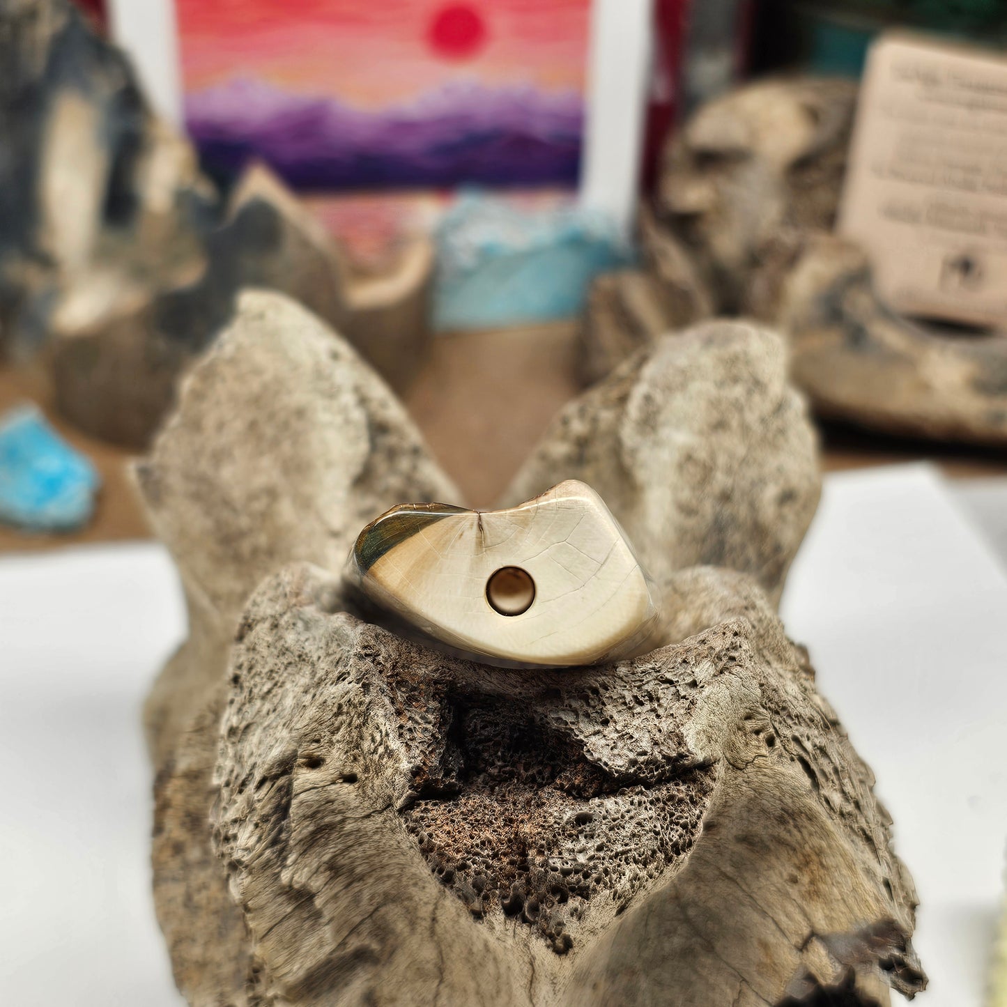 Woolly Mammoth Fossil Ivory Pipe "Ice Age Ember" | Boneyard Alaska