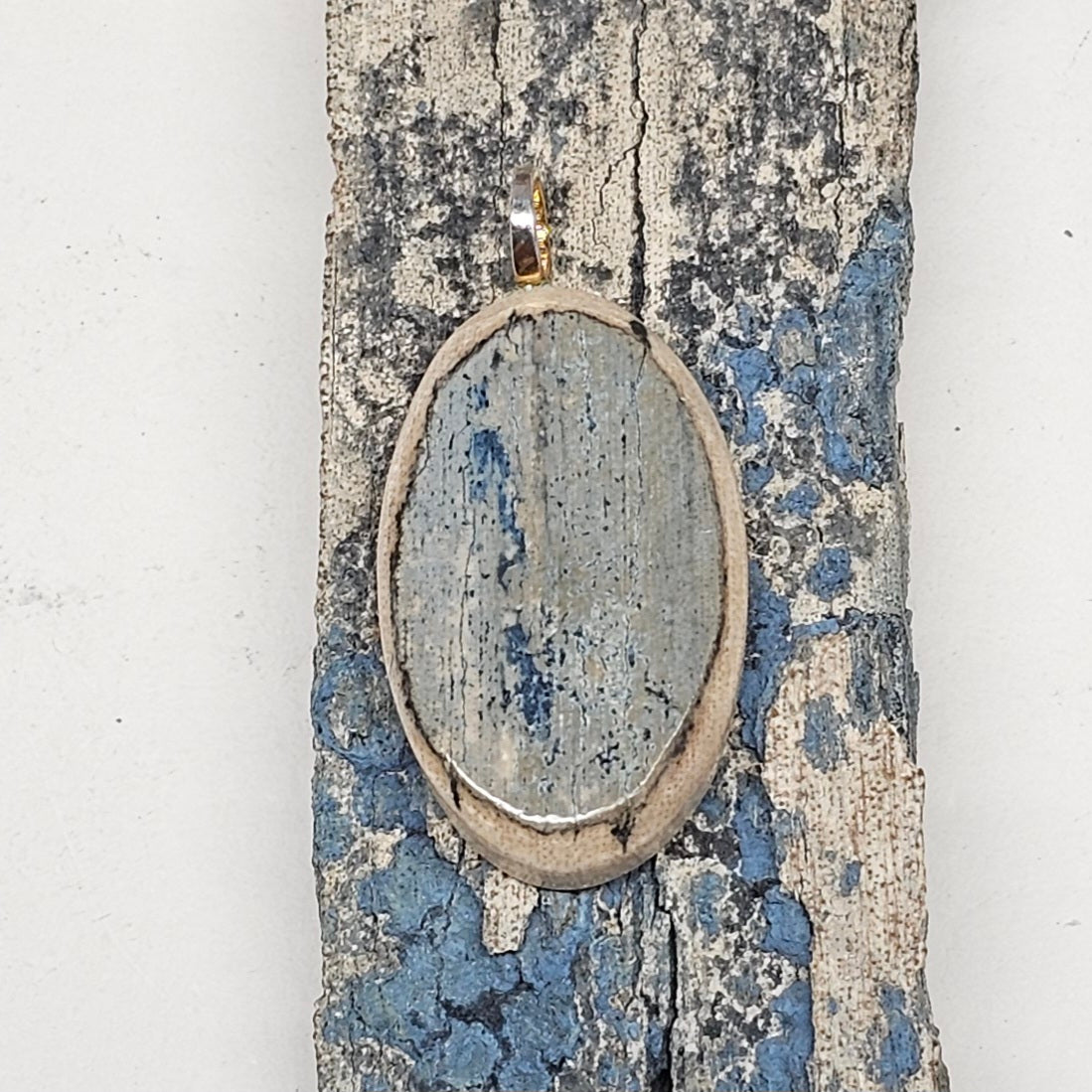 Woolly Mammoth Fossil Ivory "Blue Babe" Pendant | Ice Age Treasures