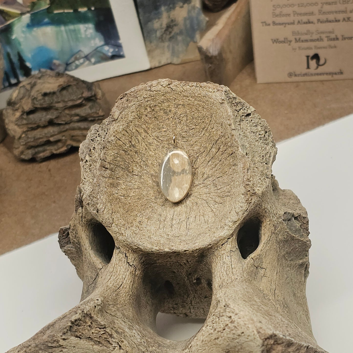 Boneyard Alaska Woolly Mammoth Ivory "Charming" Pendant | Ice Age Treasures