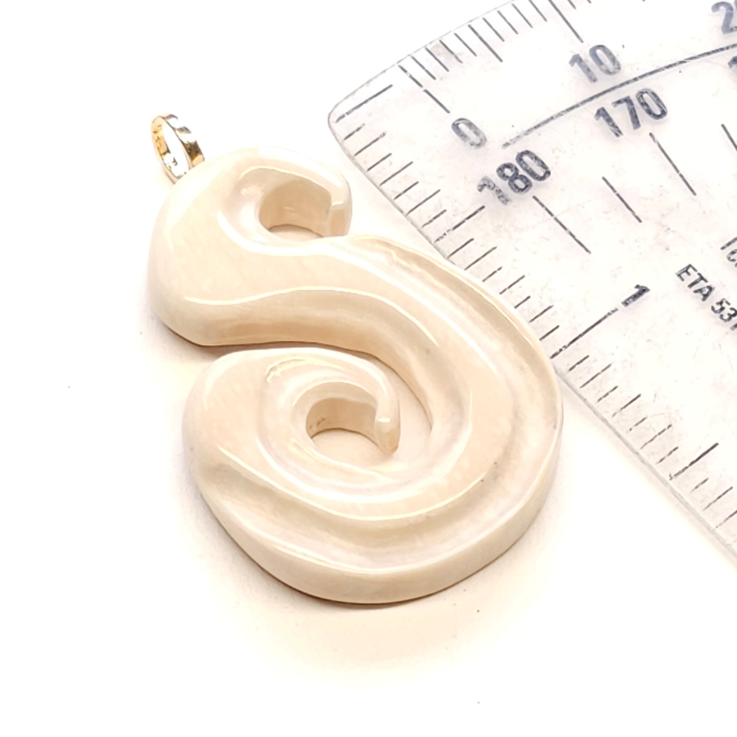 Boneyard Alaska Woolly Mammoth Ivory Matau Hook Pendant