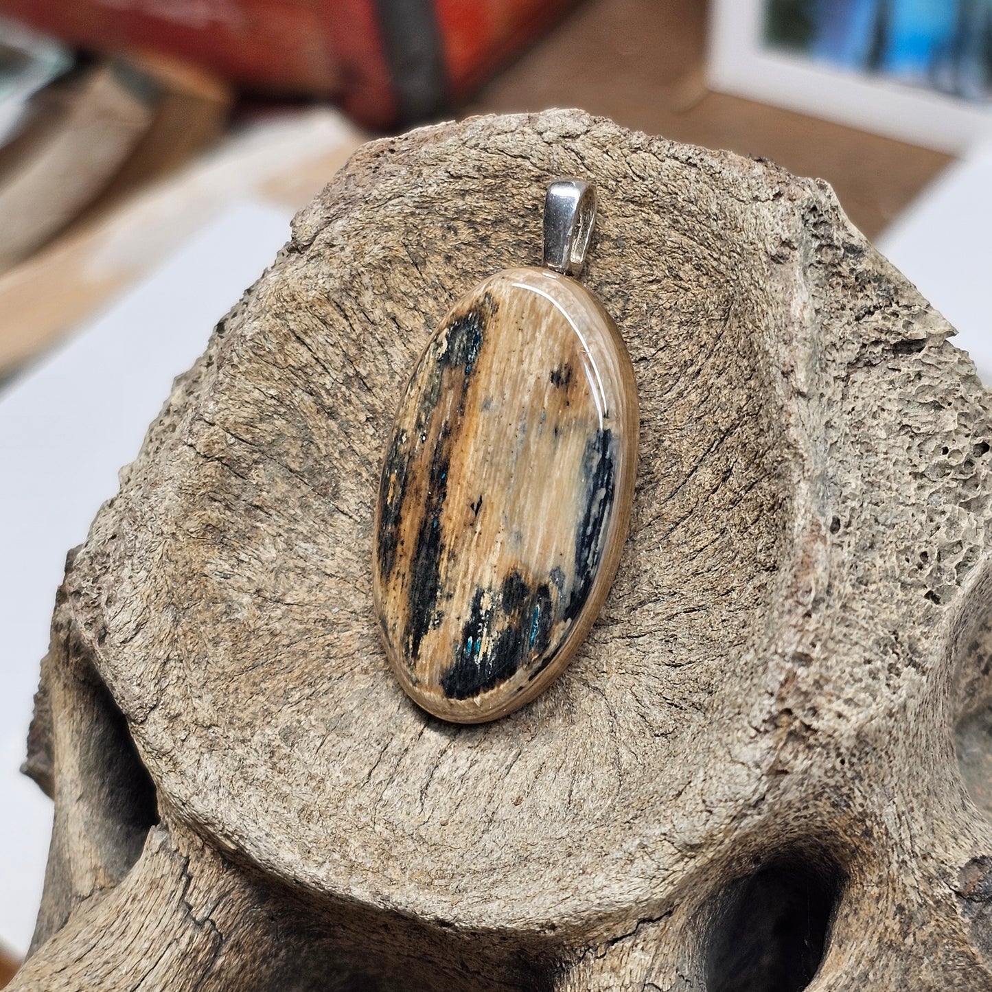 Boneyard Alaska Woolly Mammoth Ivory Cabochon Pendant