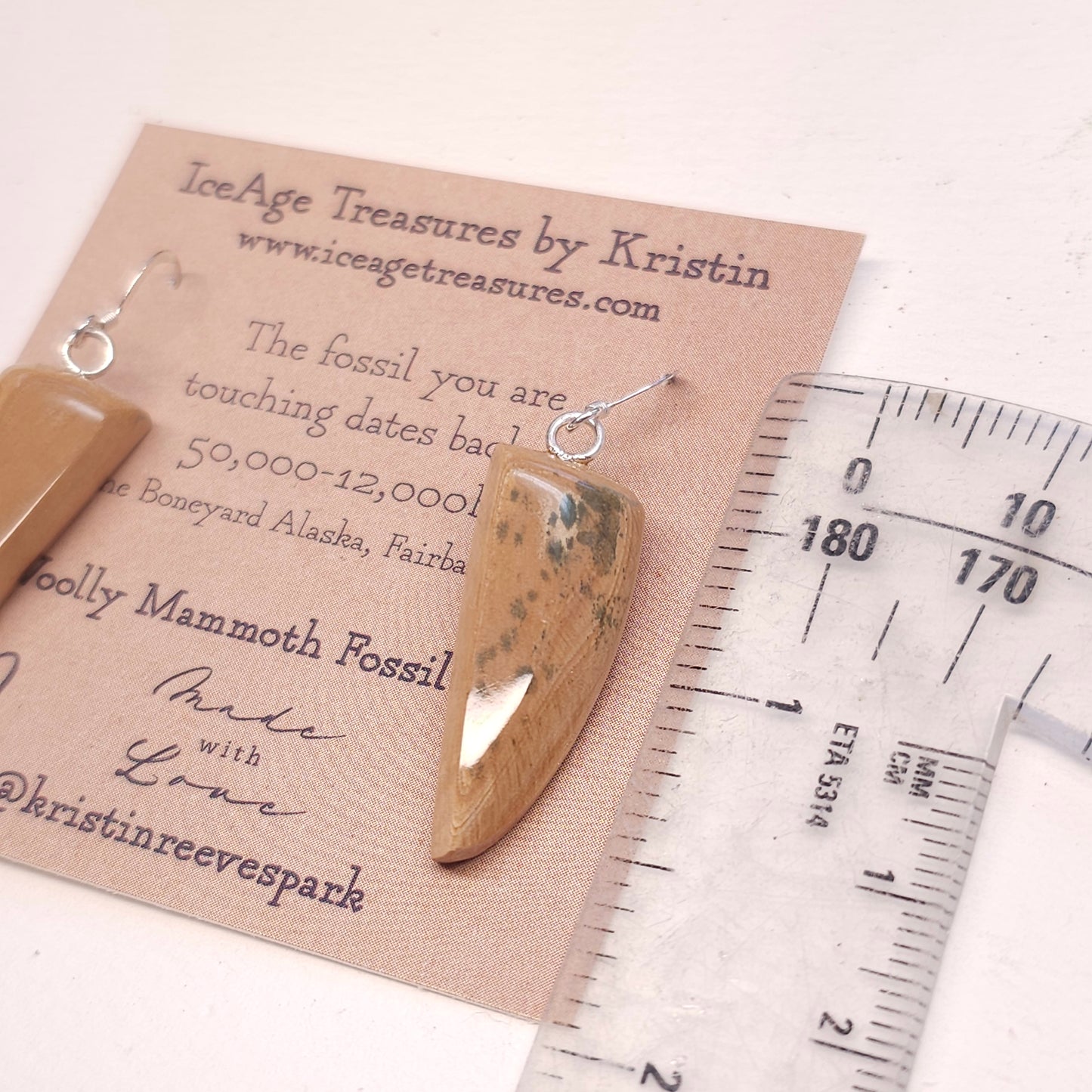 Boneyard Alaska Woolly Mammoth Ivory Earrings