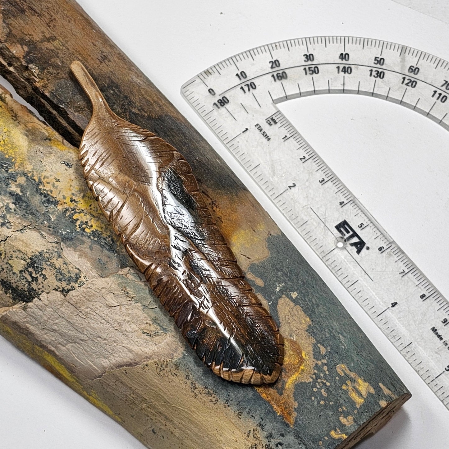 Woolly Mammoth Ivory Feather "Full of It"