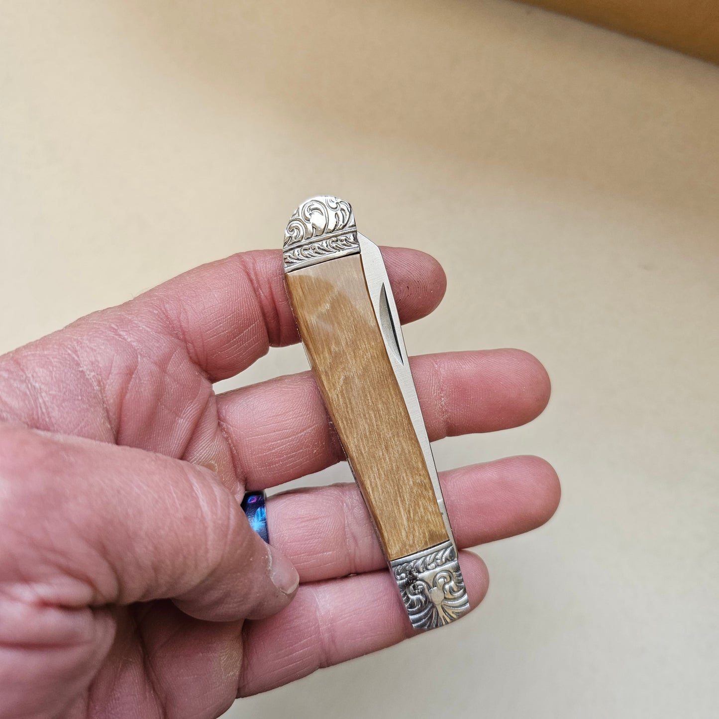 Woolly Mammoth Ivory Grip Pocket Knife