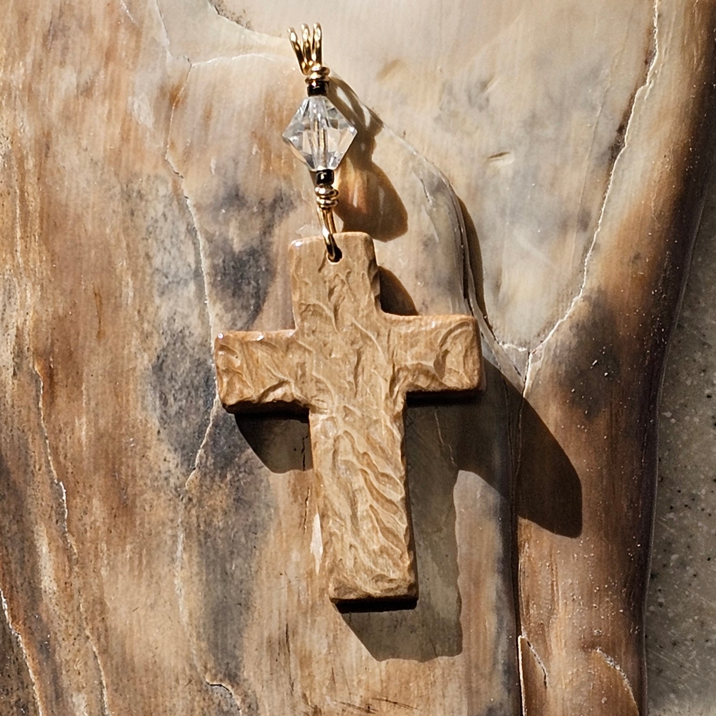 Boneyard Alaska Woolly Mammoth Ivory Christian Cross