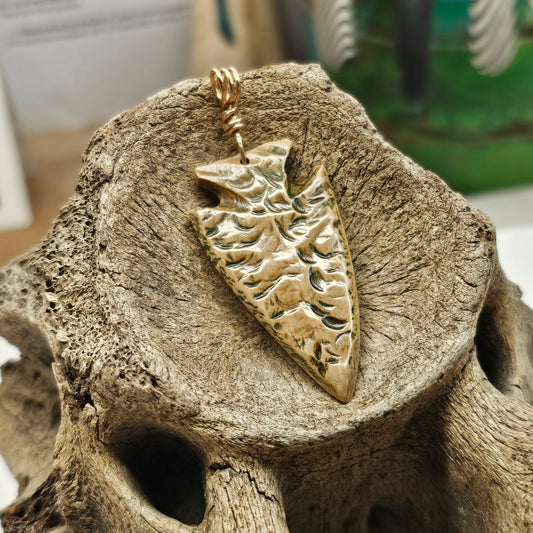 Boneyard Alaska Woolly Mammoth Ivory Arrowhead Pendant