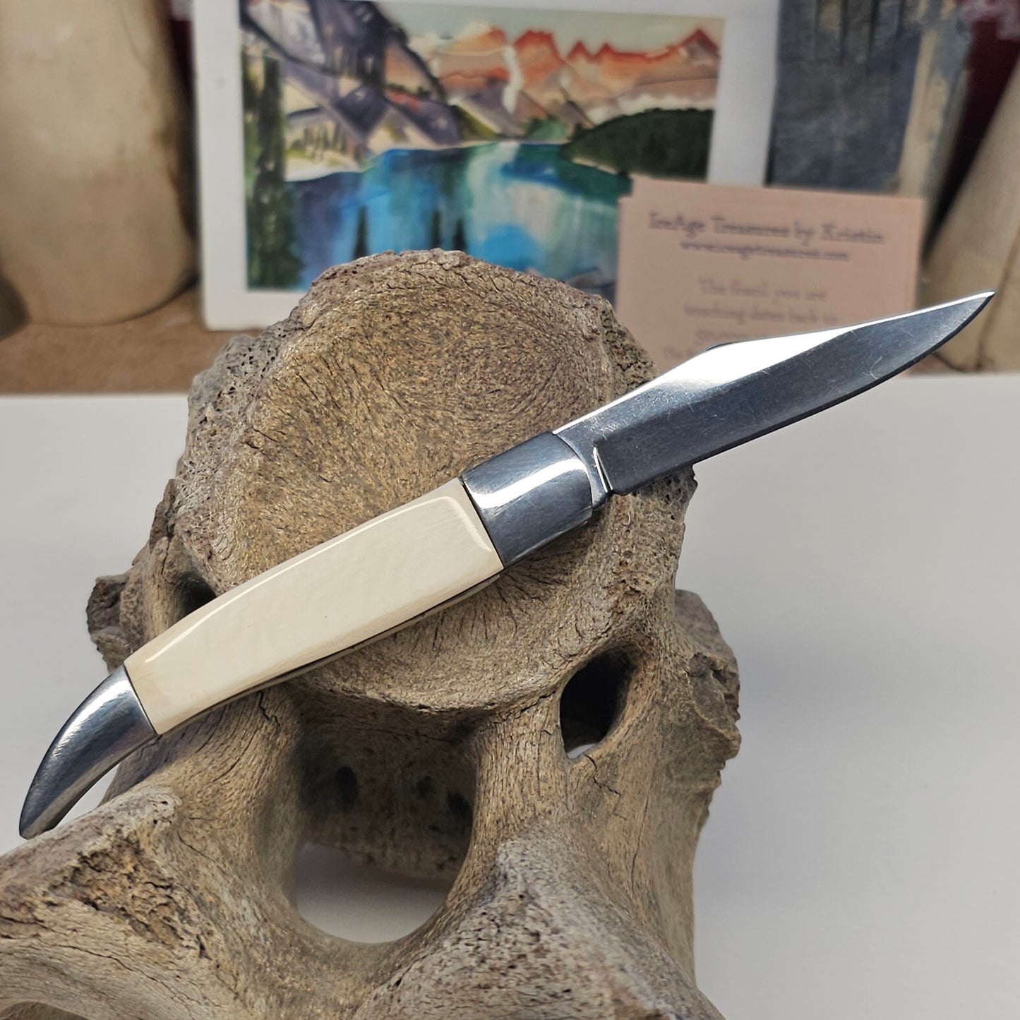 Boneyard Alaska Woolly Mammoth Grip Texas Toothpick Pocket Knife