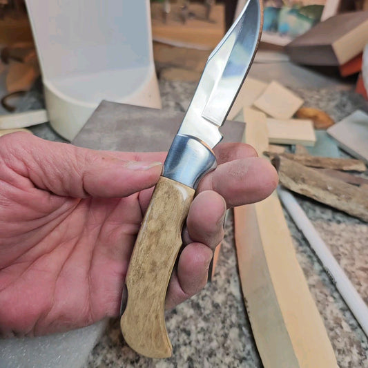 Woolly Mammoth Ivory Lock Blade Pocket Knife