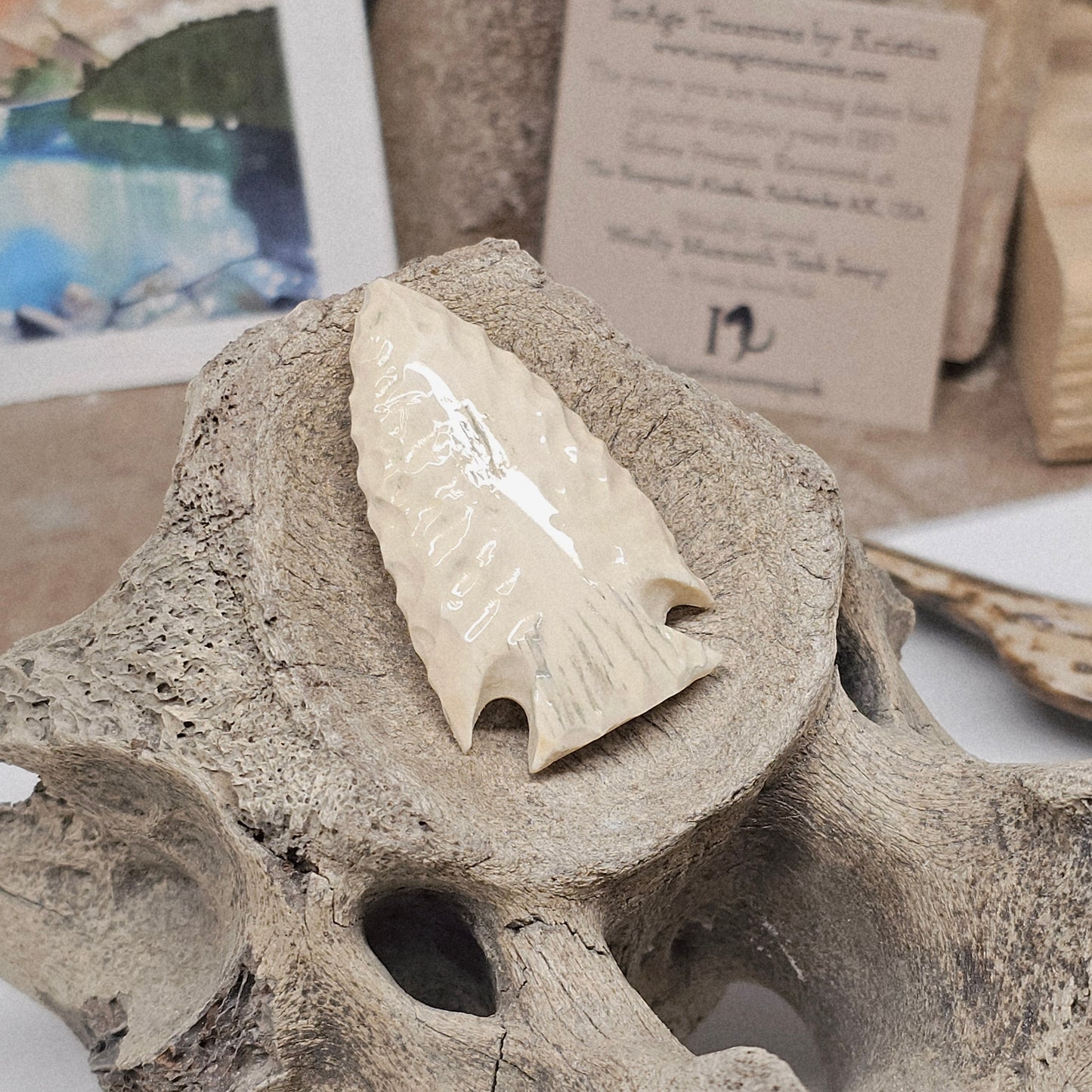 Boneyard Alaska Mammoth Ivory Carved Arrowhead
