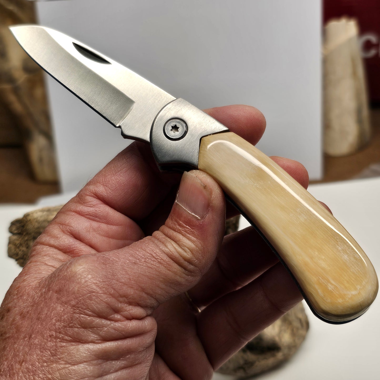 Woolly Mammoth Ivory "Wolverine" Pocket Knife