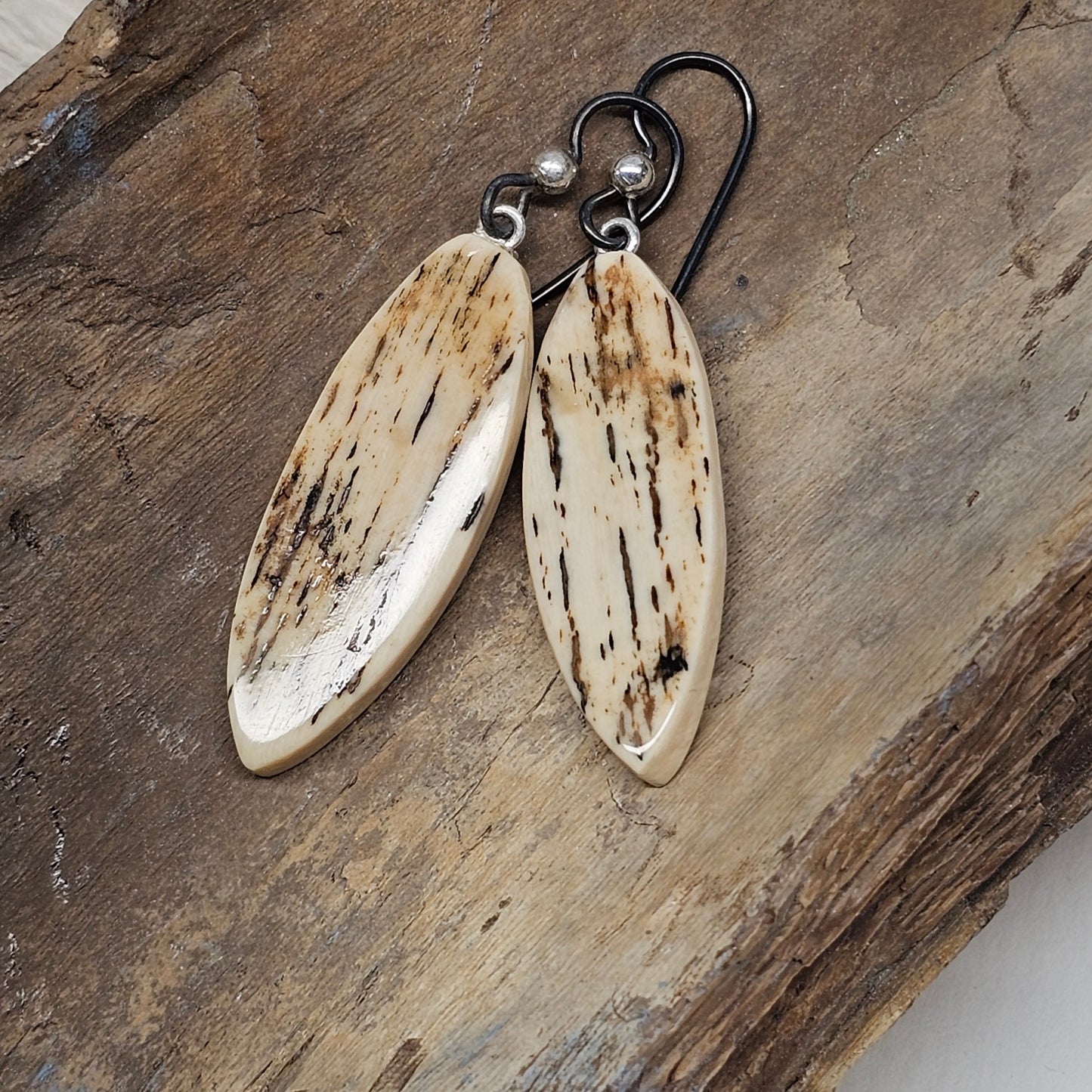 Woolly Mammoth Fossil Ivory Earrings | Ice Age Treasures