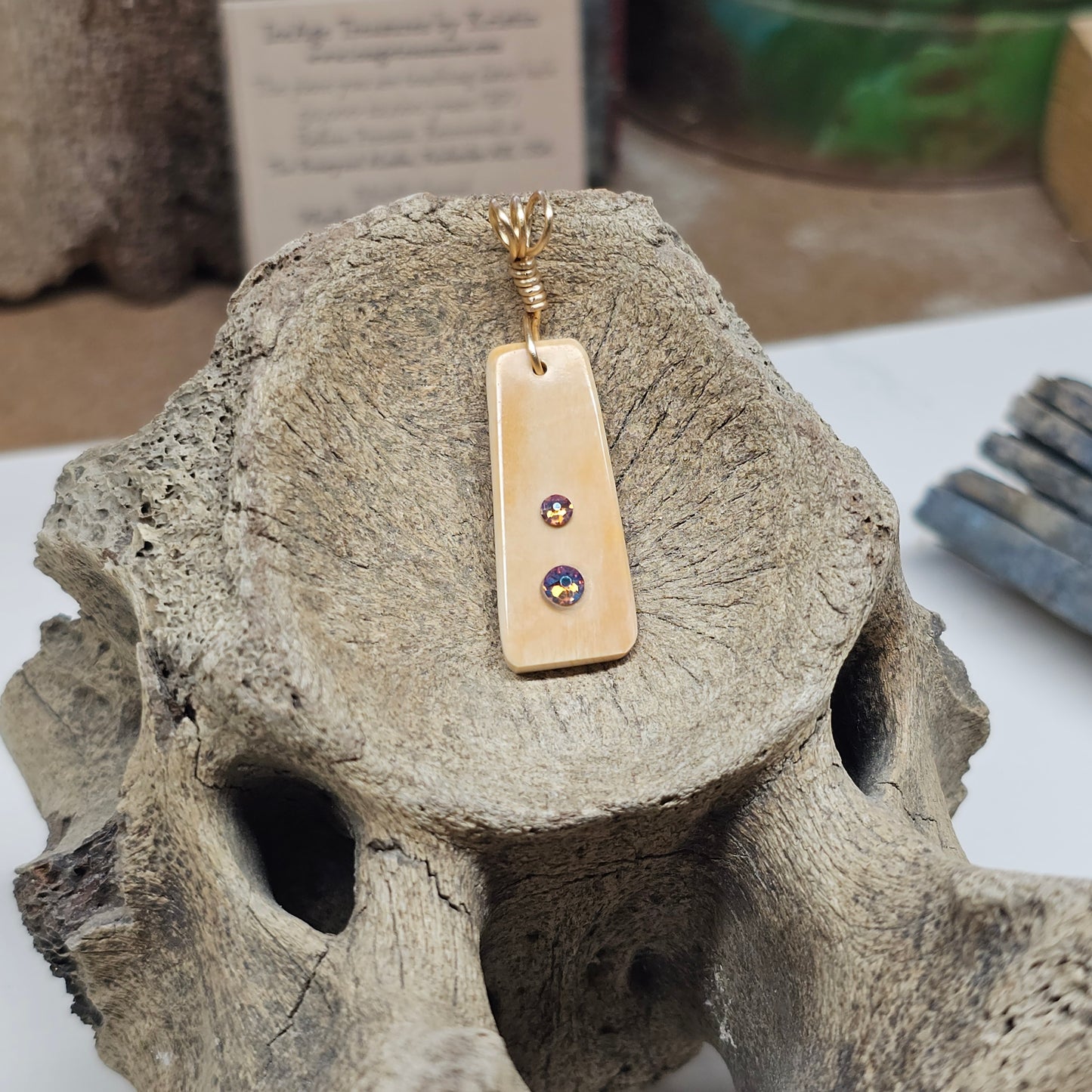Boneyard Alaska Woolly Mammoth Ivory Bark Pendant