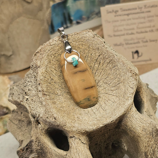 Boneyard Alaska Woolly Mammoth Ivory Cabochon Pendant