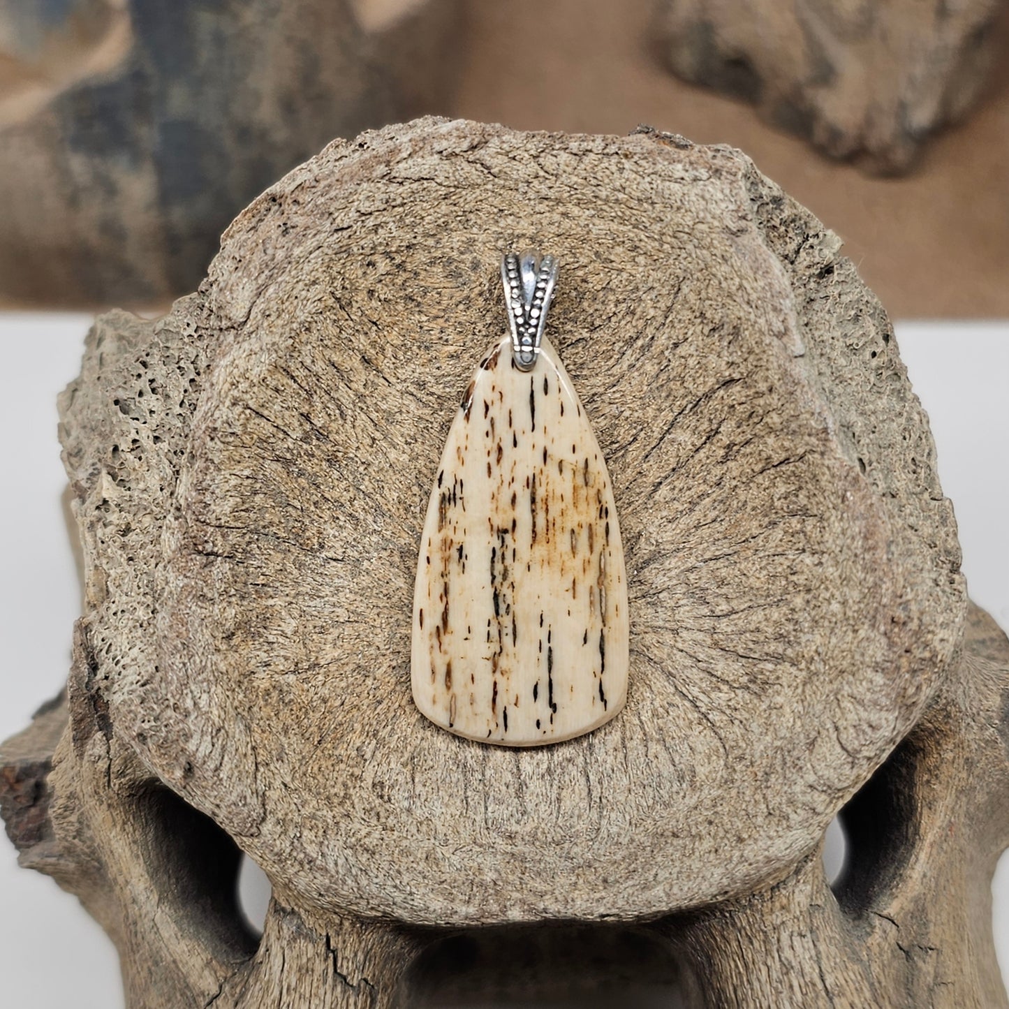 Woolly Mammoth Fossil Ivory Sterling Pendant | Ice Age Treasures