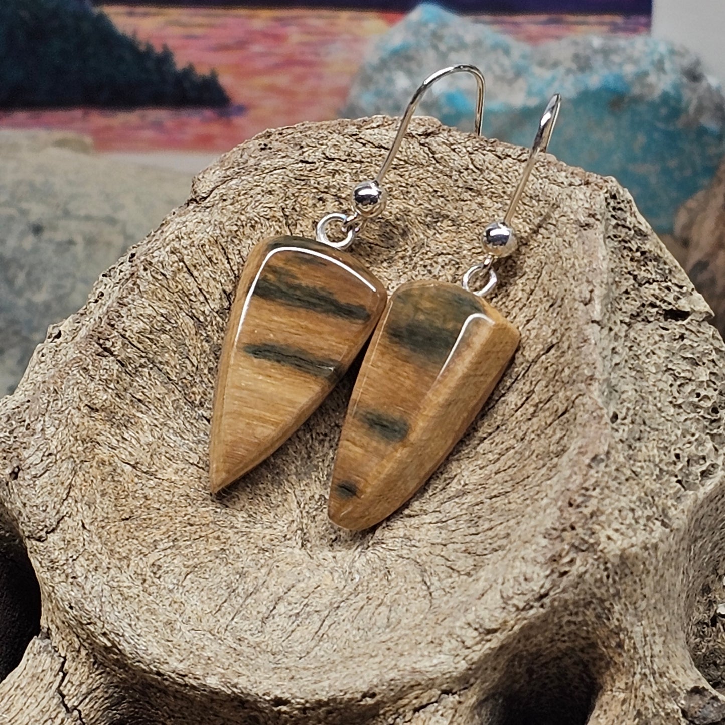 Woolly Mammoth Fossil Ivory Earrings | Ice Age Treasures