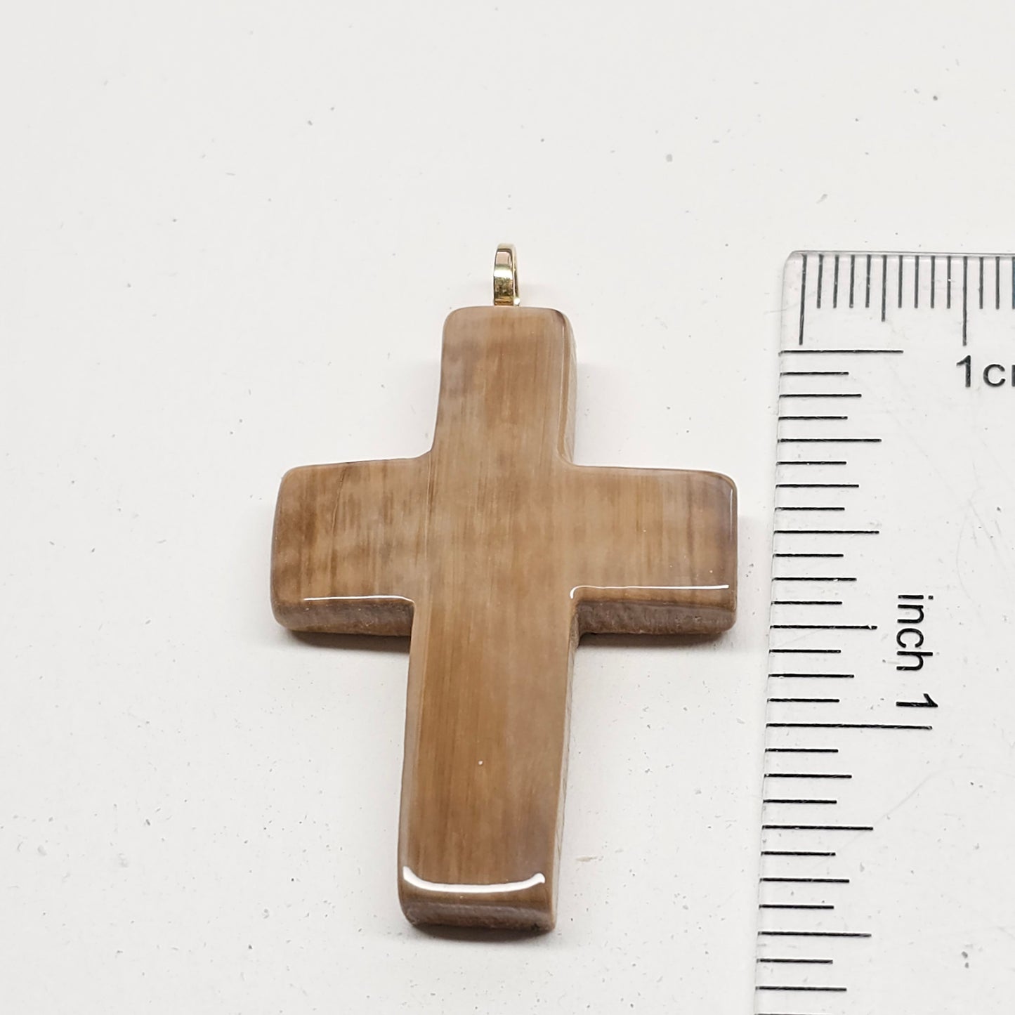 Woolly Mammoth Fossil Ivory Christian Cross | Ice Age Treasures