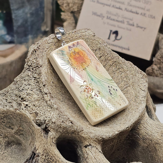 Boneyard Alaska Woolly Mammoth Fossil Ivory Pendant | Ice Age Treasures