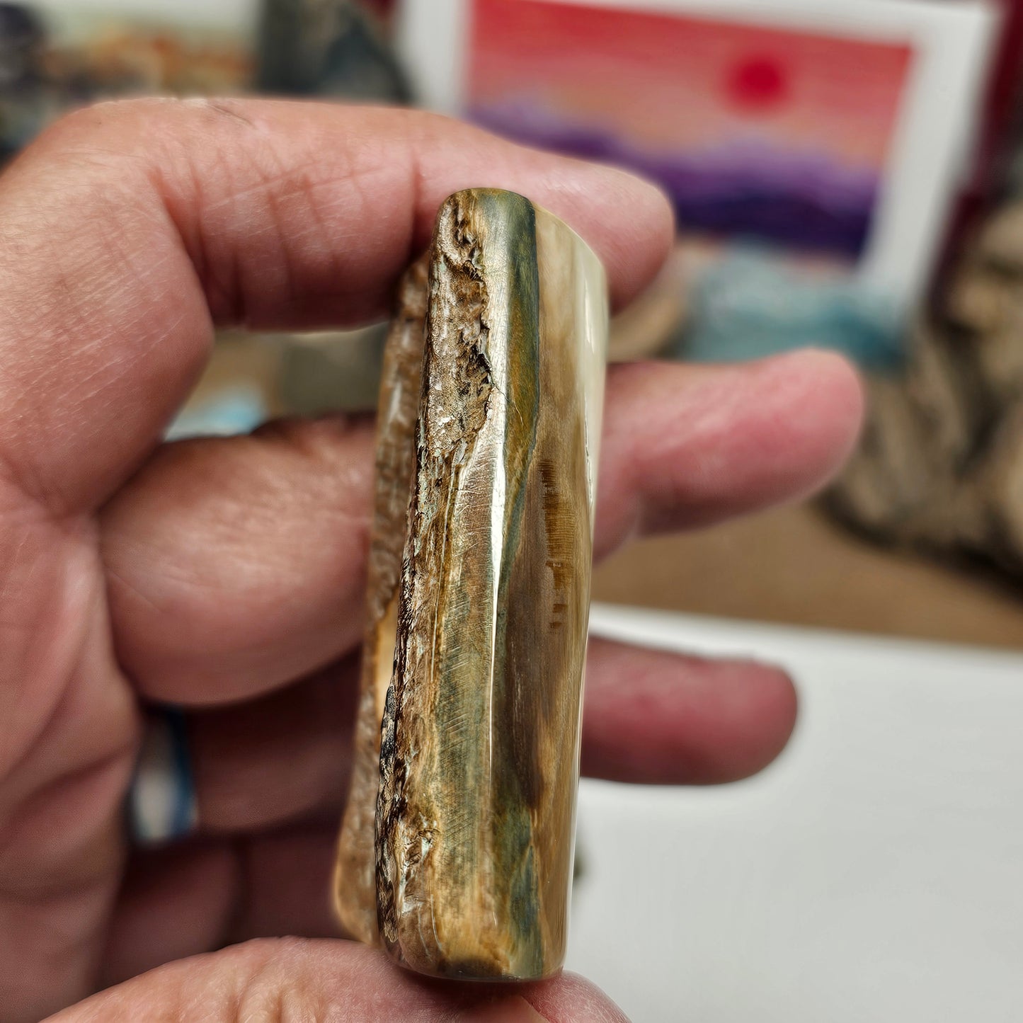 Woolly Mammoth Fossil Ivory Pipe "Ice Age Ember" | Boneyard Alaska