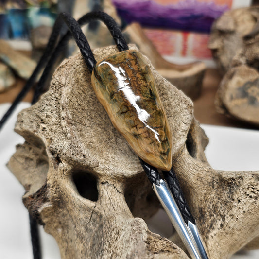Woolly Mammoth Fossil Ivory Bolo Tie | Small Game Point