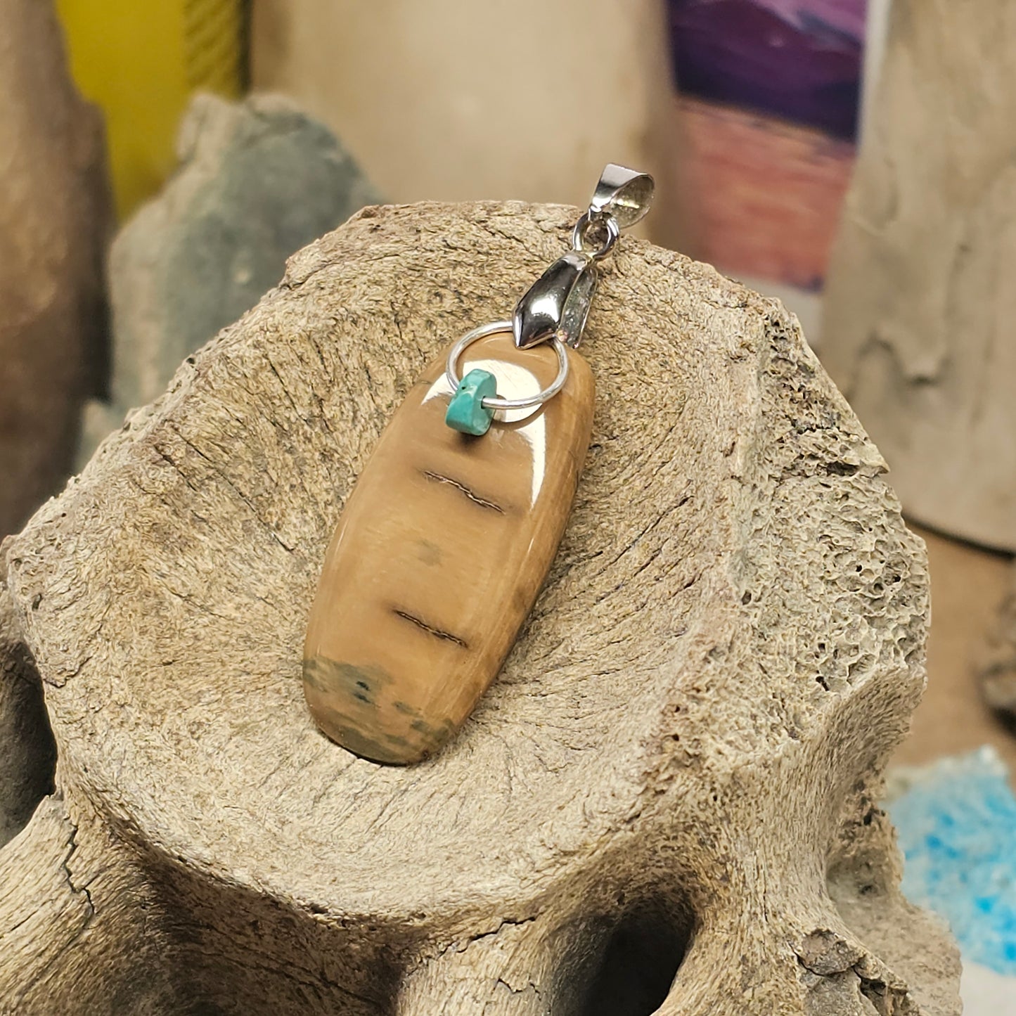 Boneyard Alaska Woolly Mammoth Ivory Cabochon Pendant