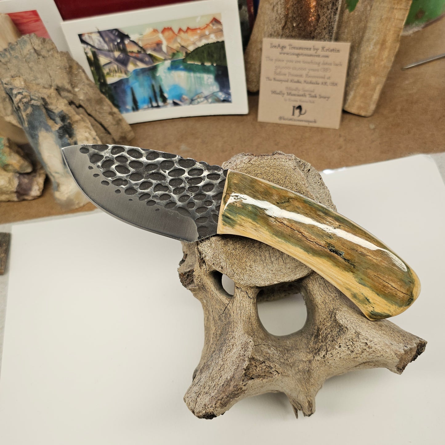 Boneyard Alaska Woolly Mammoth Ivory Fixed Blade Skinner