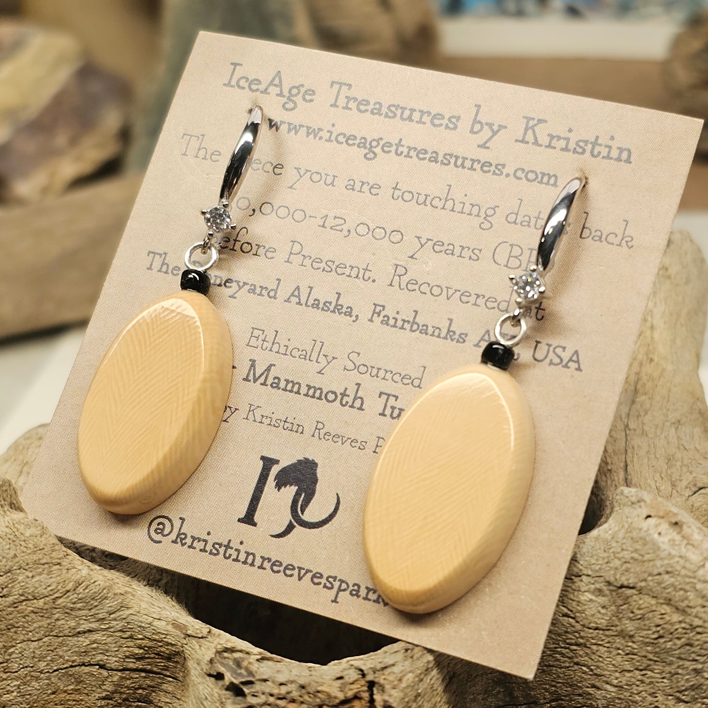 Boneyard Alaska Woolly Mammoth Drop Earrings