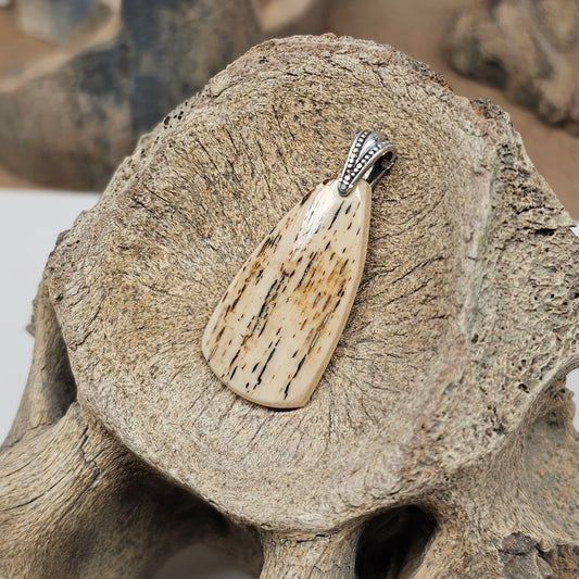 Woolly Mammoth Fossil Ivory Sterling Pendant | Ice Age Treasures