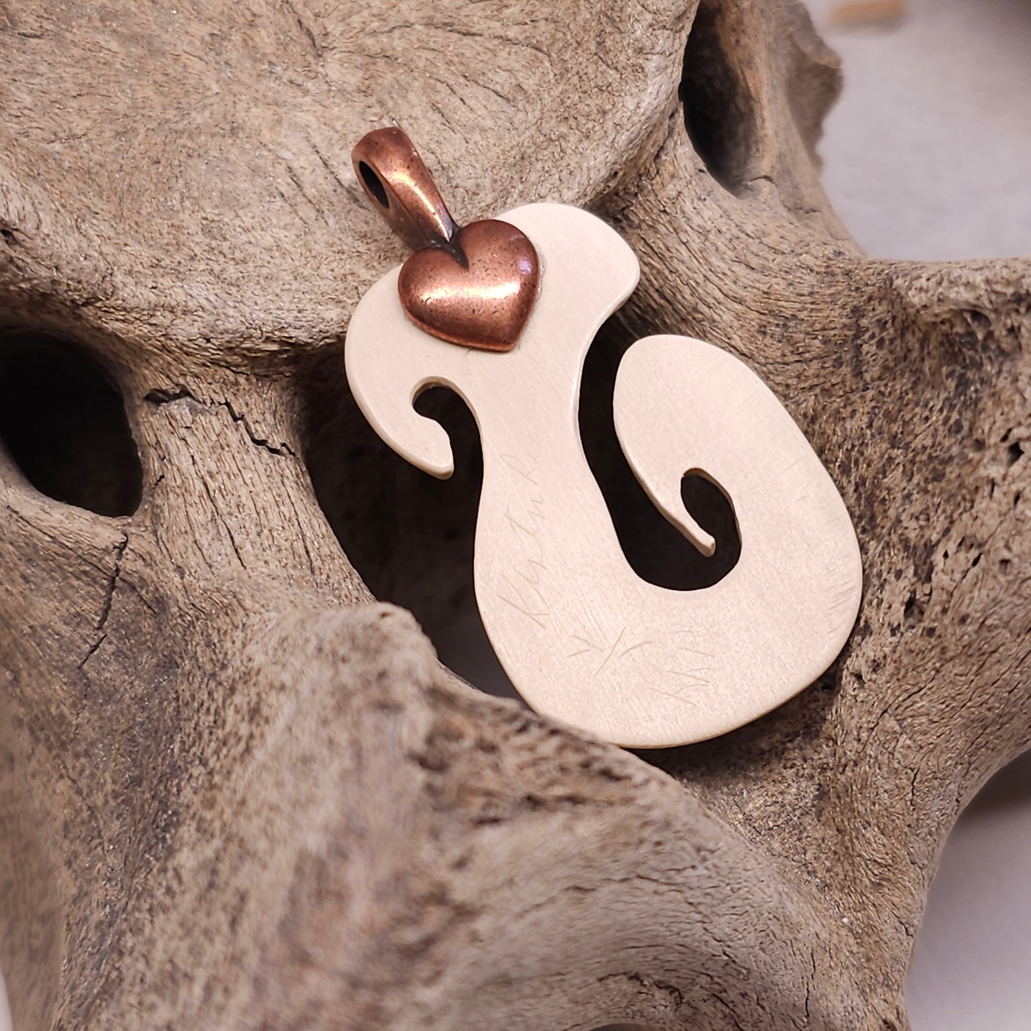 Boneyard Alaska Woolly Mammoth Ivory Matau Hook Pendant