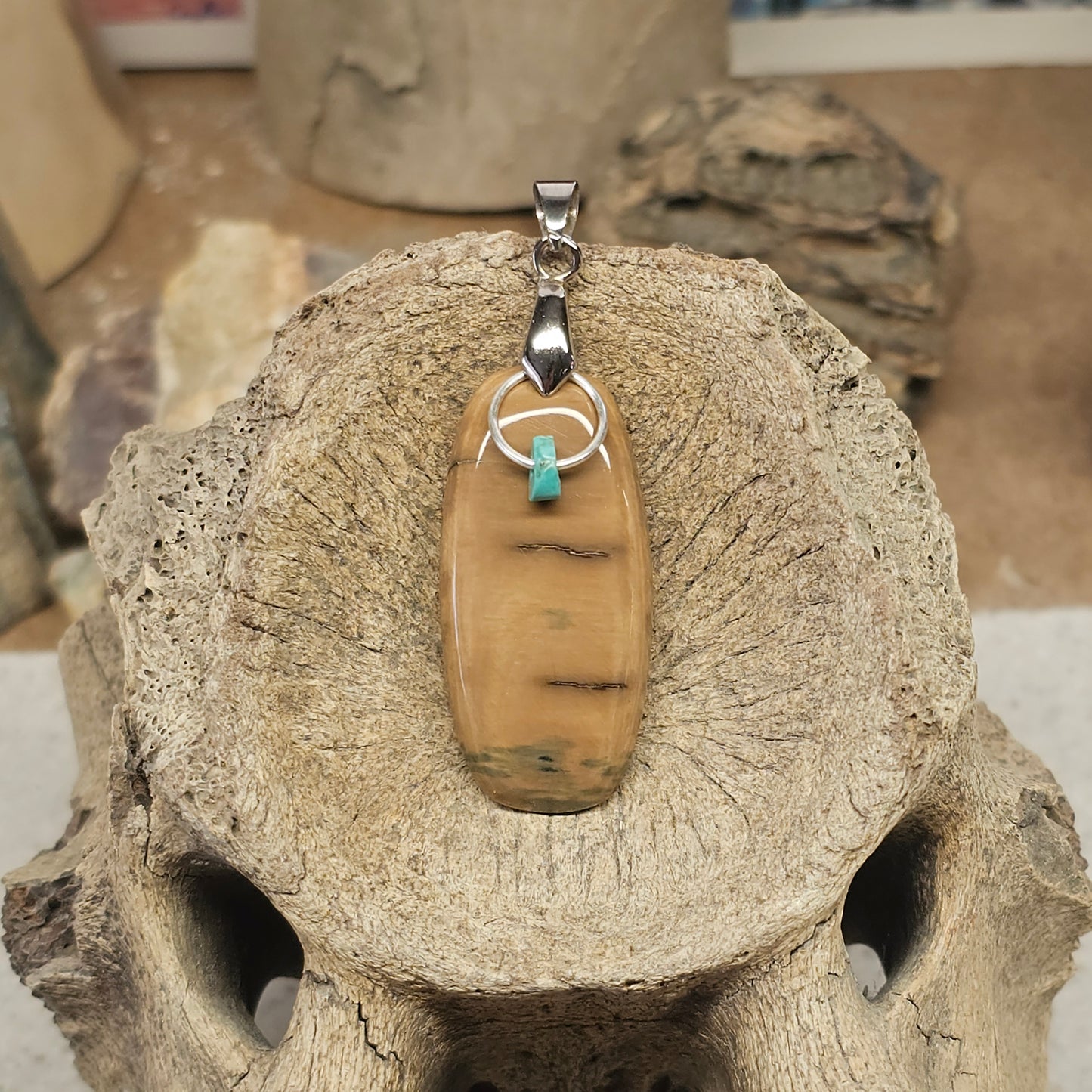 Boneyard Alaska Woolly Mammoth Ivory Cabochon Pendant