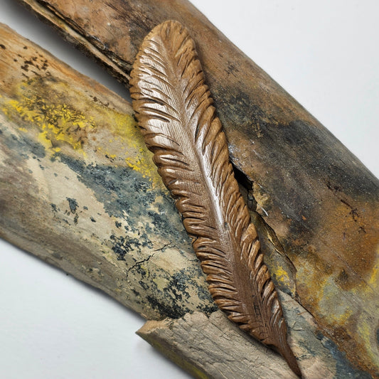 Woolly Mammoth Ivory Feather "Feels"
